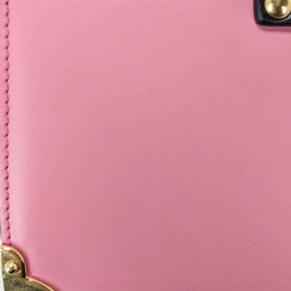 SOLD Prada Cahier Lightning Heart Studded Medium Pink Leather Cross Body Bag - Picture 8 of 10